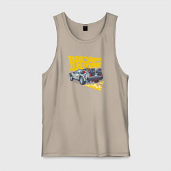 Майка мужская хлопок Back to the Future, цвет: миндальный