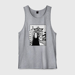 Майка мужская хлопок No-Face Spirited Away Ghibli, цвет: меланж