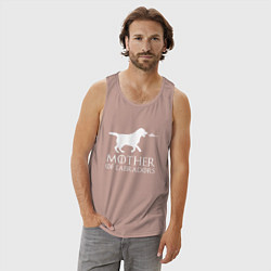 Майка мужская хлопок Мать Лабрадоров, цвет: пыльно-розовый — фото 2