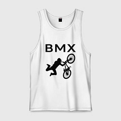 Майка мужская хлопок Велоспорт BMX Z, цвет: белый