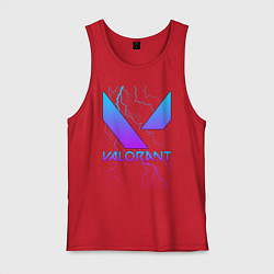 Майка мужская хлопок VALORANT, цвет: красный