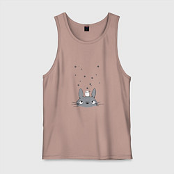 Мужская майка Любопытный Тоторо и Сажа