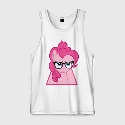 Майка мужская хлопок Pinky Pie hipster, цвет: белый