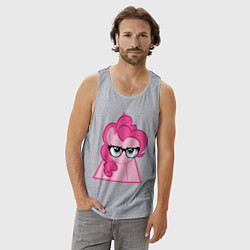 Майка мужская хлопок Pinky Pie hipster, цвет: меланж — фото 2