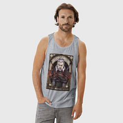 Майка мужская хлопок The Witcher, Geralt, Ведьмак,, цвет: меланж — фото 2