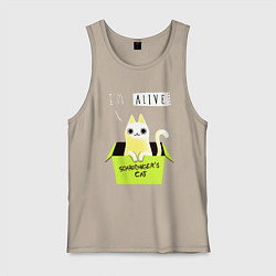 Мужская майка Кот спереди жив, а сзади