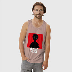 Майка мужская хлопок Mob psycho 100 Z, цвет: пыльно-розовый — фото 2