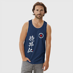Майка мужская хлопок Ghost of Tsushima, цвет: тёмно-синий — фото 2