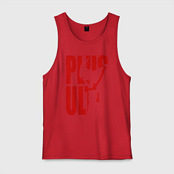 Майка мужская хлопок PLUS ULTRA, цвет: красный