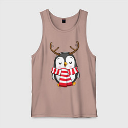 Мужская майка Пингвин в шарфике