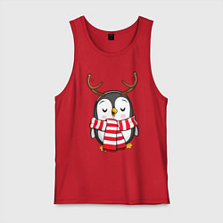 Мужская майка Пингвин в шарфике