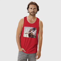 Майка мужская хлопок Искусство, цвет: красный — фото 2