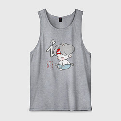 Майка мужская хлопок BTS sleep, цвет: меланж