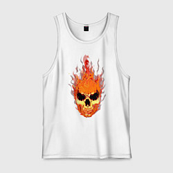 Мужская майка Fire flame skull