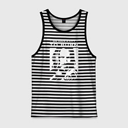 Майка мужская хлопок WE HAVE A CITY TO BURN, цвет: черная тельняшка