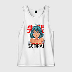 Майка мужская хлопок SENPAI, цвет: белый