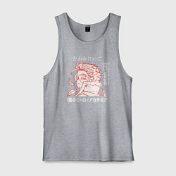 Майка мужская хлопок Моя геройская академия Ястреб, цвет: меланж