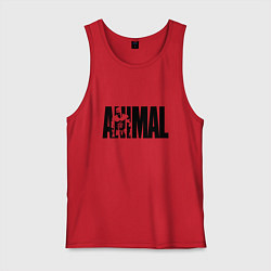 Майка мужская хлопок ANIMAL ЭНИМАЛ, цвет: красный