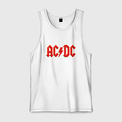 Майка мужская хлопок ACDC, цвет: белый