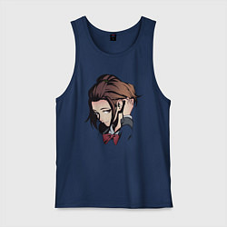 Майка мужская хлопок Сатоми, цвет: тёмно-синий