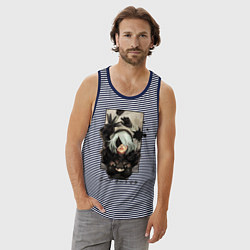 Майка мужская хлопок Nier, цвет: синяя тельняшка — фото 2