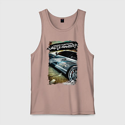 Майка мужская хлопок Need for Speed Most Wanted, цвет: пыльно-розовый