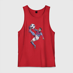 Майка мужская хлопок Messi Barcelona Argentina, цвет: красный