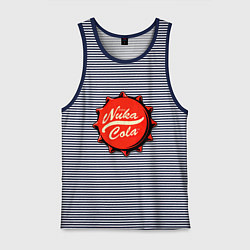 Майка мужская хлопок Nuka Cola Fallout, цвет: синяя тельняшка