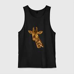Майка мужская хлопок Жираф Жора, цвет: черный