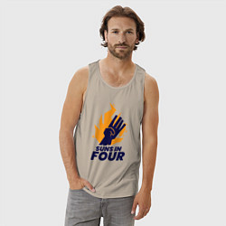 Майка мужская хлопок Suns In Four, цвет: миндальный — фото 2