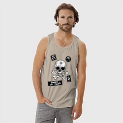 Майка мужская хлопок Как у КНЯZZя Король и Шут, цвет: миндальный — фото 2