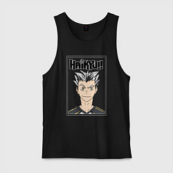 Майка мужская хлопок Котаро Бокуто Haikyuu!!, цвет: черный