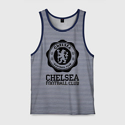 Майка мужская хлопок Chelsea FC: Emblem, цвет: синяя тельняшка