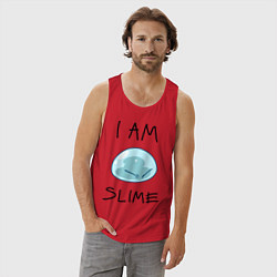 Майка мужская хлопок I AM SLIME, цвет: красный — фото 2