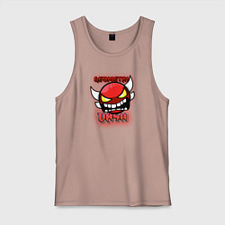 Майка мужская хлопок Geometry Dash, цвет: пыльно-розовый