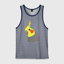 Мужская майка Попугай корелла портрет