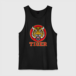 Майка мужская хлопок Tiger Japan, цвет: черный