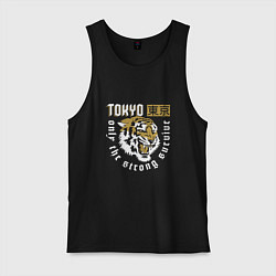 Майка мужская хлопок Tiger - Japan, цвет: черный
