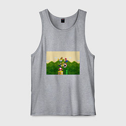 Майка мужская хлопок Mario Coins, цвет: меланж