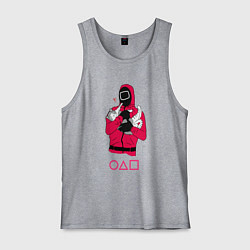 Мужская майка Игра в кальмара - милый котик