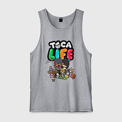 Майка мужская хлопок Toca Life, цвет: меланж