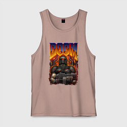 Майка мужская хлопок DOOM 64, цвет: пыльно-розовый