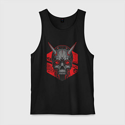 Майка мужская хлопок SHLSHK Cyber Skull Collection, цвет: черный