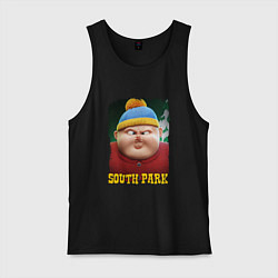 Майка мужская хлопок Eric Cartman 3D South Park, цвет: черный