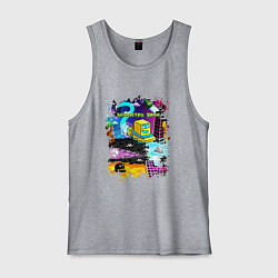 Мужская майка Geometry Dash: Pixel Logo