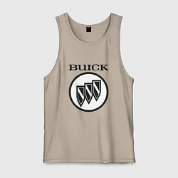 Майка мужская хлопок Buick Black and White Logo, цвет: миндальный