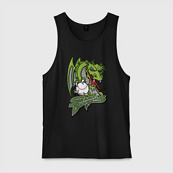 Майка мужская хлопок Shreveport swamp dragons - baseball team, цвет: черный