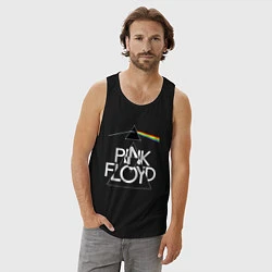 Майка мужская хлопок PINK FLOYD LOGO ПИНК ФЛОЙД, цвет: черный — фото 2