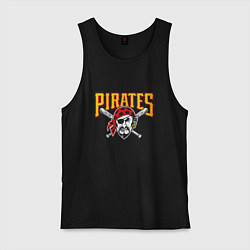 Майка мужская хлопок Pittsburgh Pirates - baseball team, цвет: черный