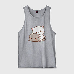 Мужская майка Котики играют 02